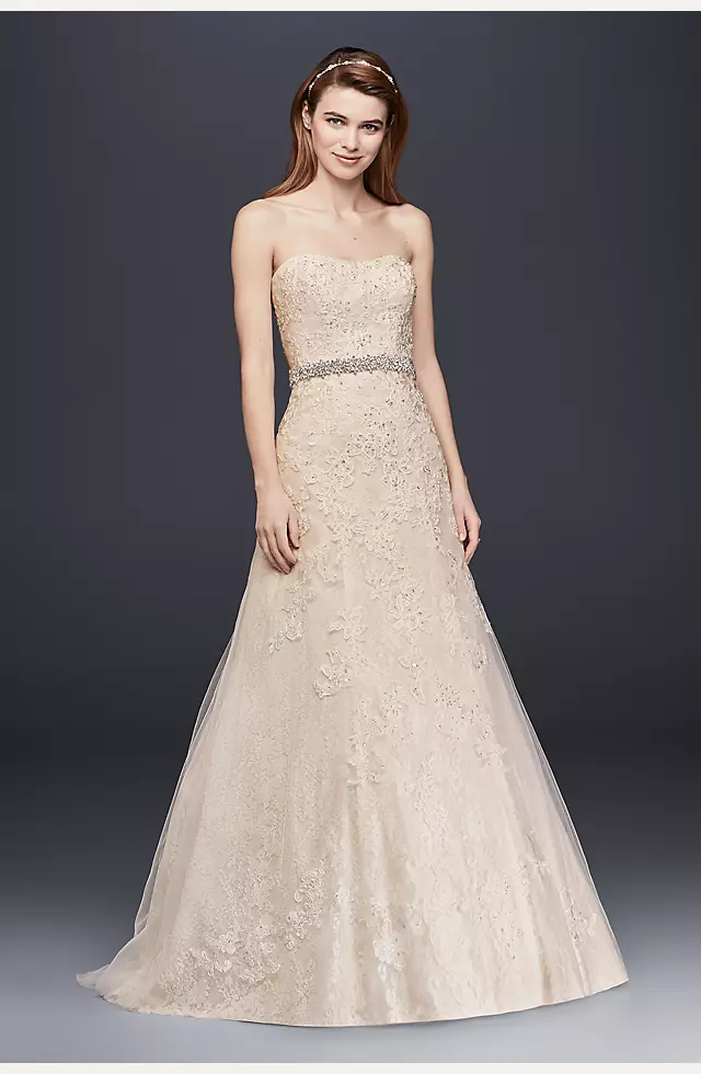 Jewel Lace A-Line Wedding Dress with Beading Image