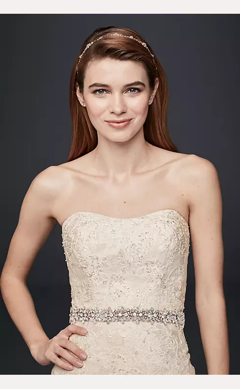Jewel Lace A-Line Wedding Dress with Beading Image 3