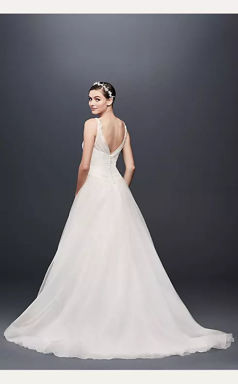 Tulle Ball Gown Wedding Dress with Illusion Straps Image 2