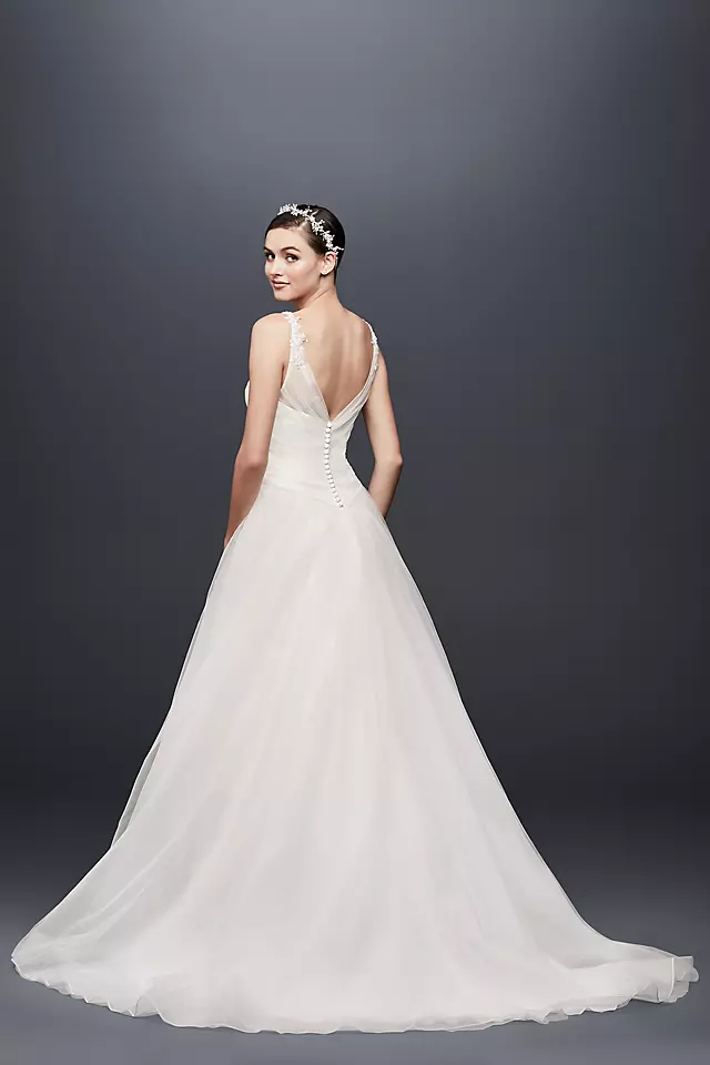 Tulle Ball Gown Wedding Dress with Illusion Straps | David's Bridal