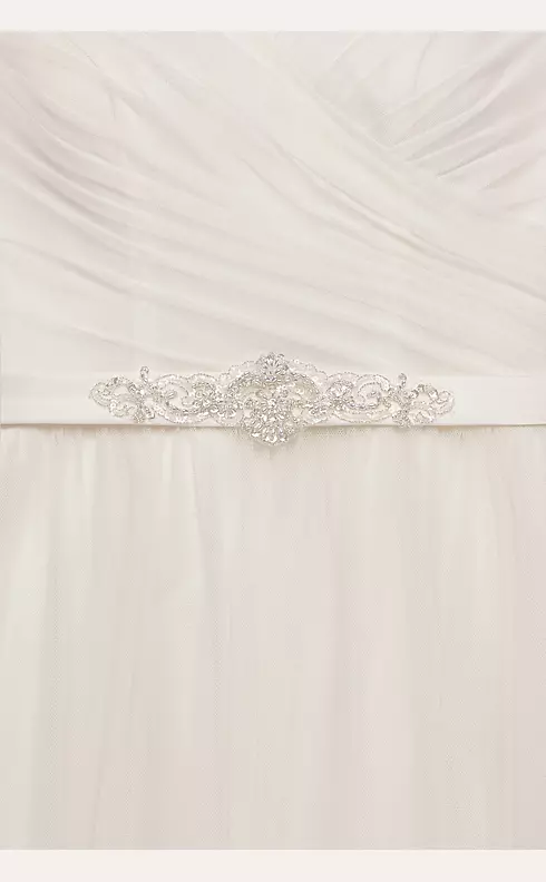 As-Is Tulle A-line Wedding Dress with Beaded Sash  Image 4