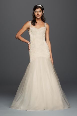 Trumpet Wedding Dress with Tank Straps