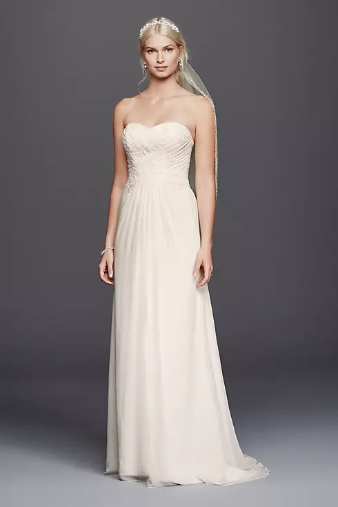 As-Is Chiffon Lace Sweetheart Wedding Dress  Image 1