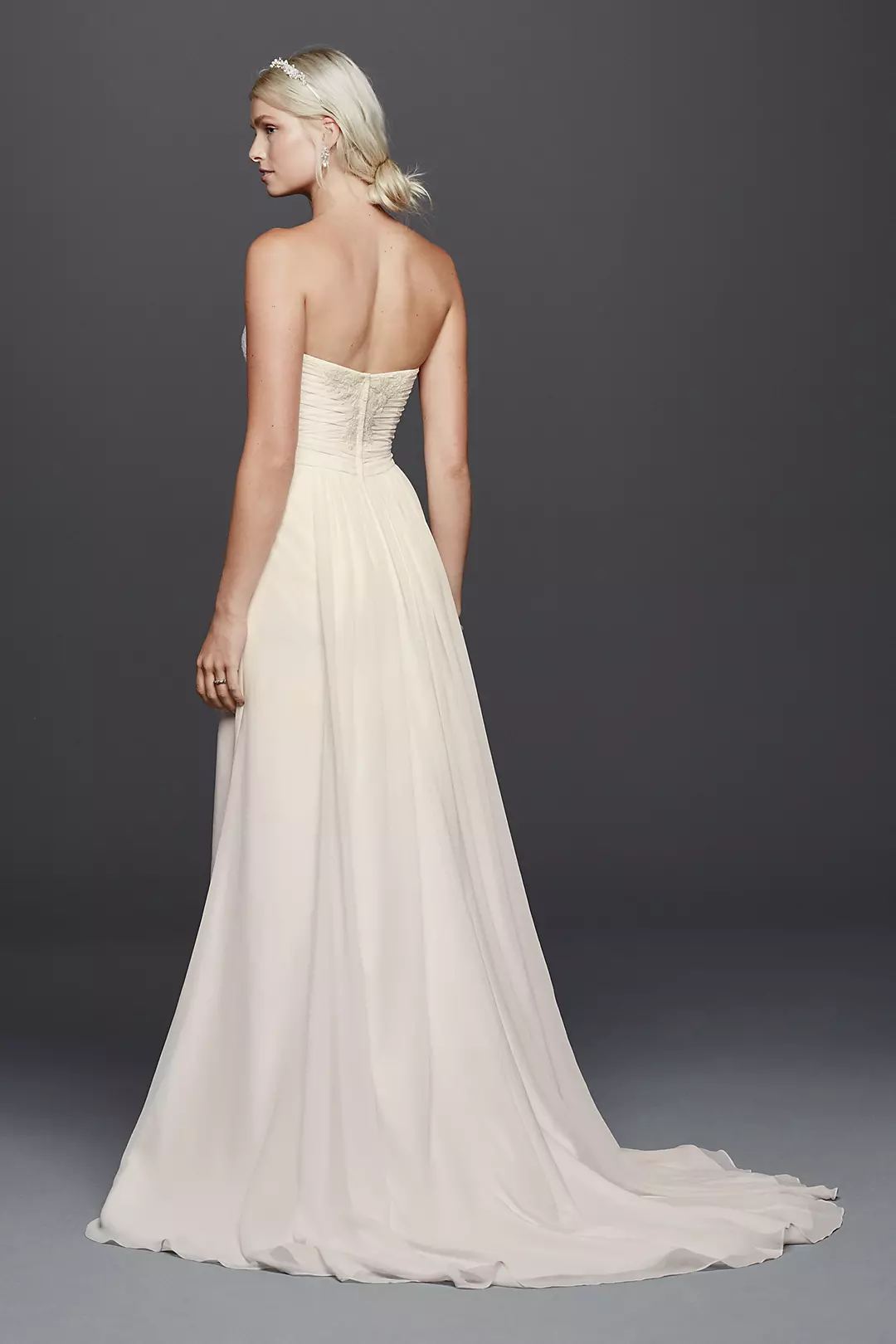 As-Is Chiffon Lace Sweetheart Wedding Dress  Image 2