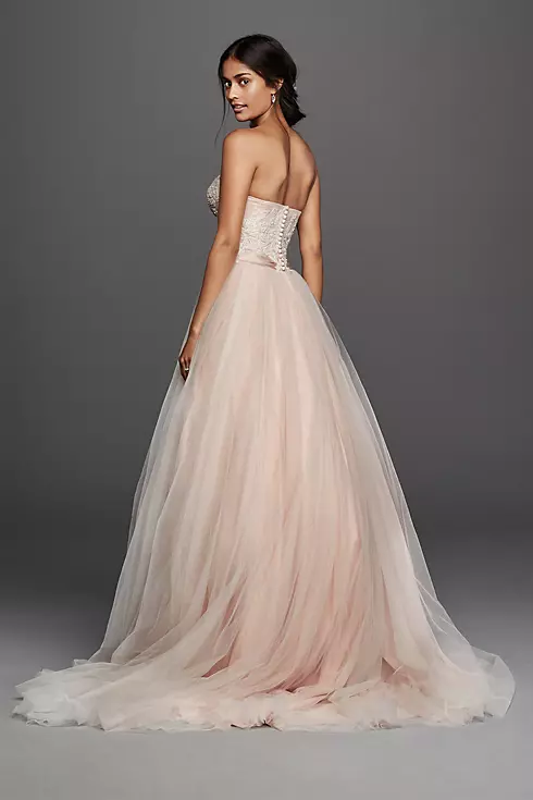Jewel Strapless Tulle Beaded Lace Wedding Dress Image 2