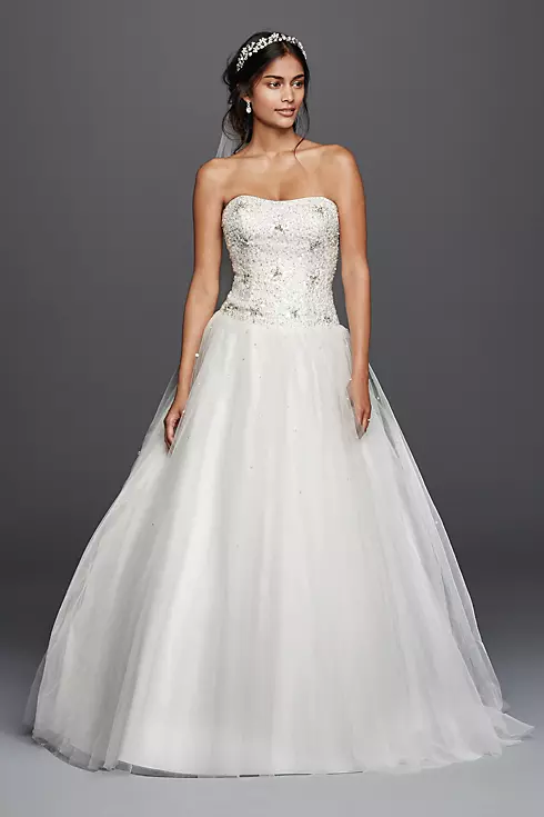 As-Is Jewel Beaded Tulle Ball Gown Wedding Dress Image 1