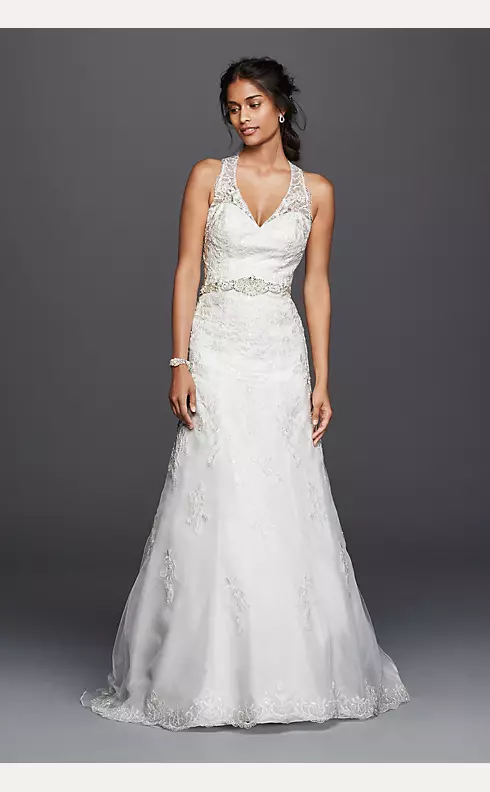 As-Is Lace Wedding Dress with Halter Neckline Image 1