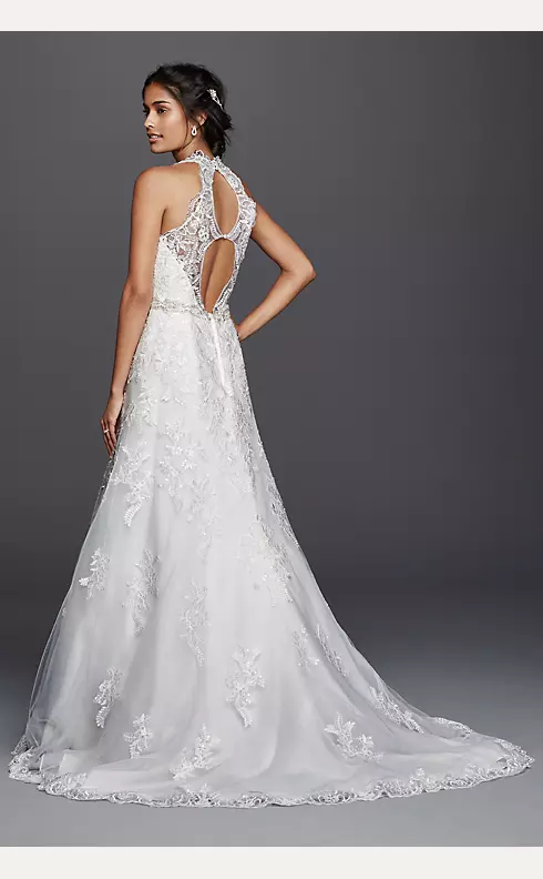 As-Is Lace Wedding Dress with Halter Neckline Image 2