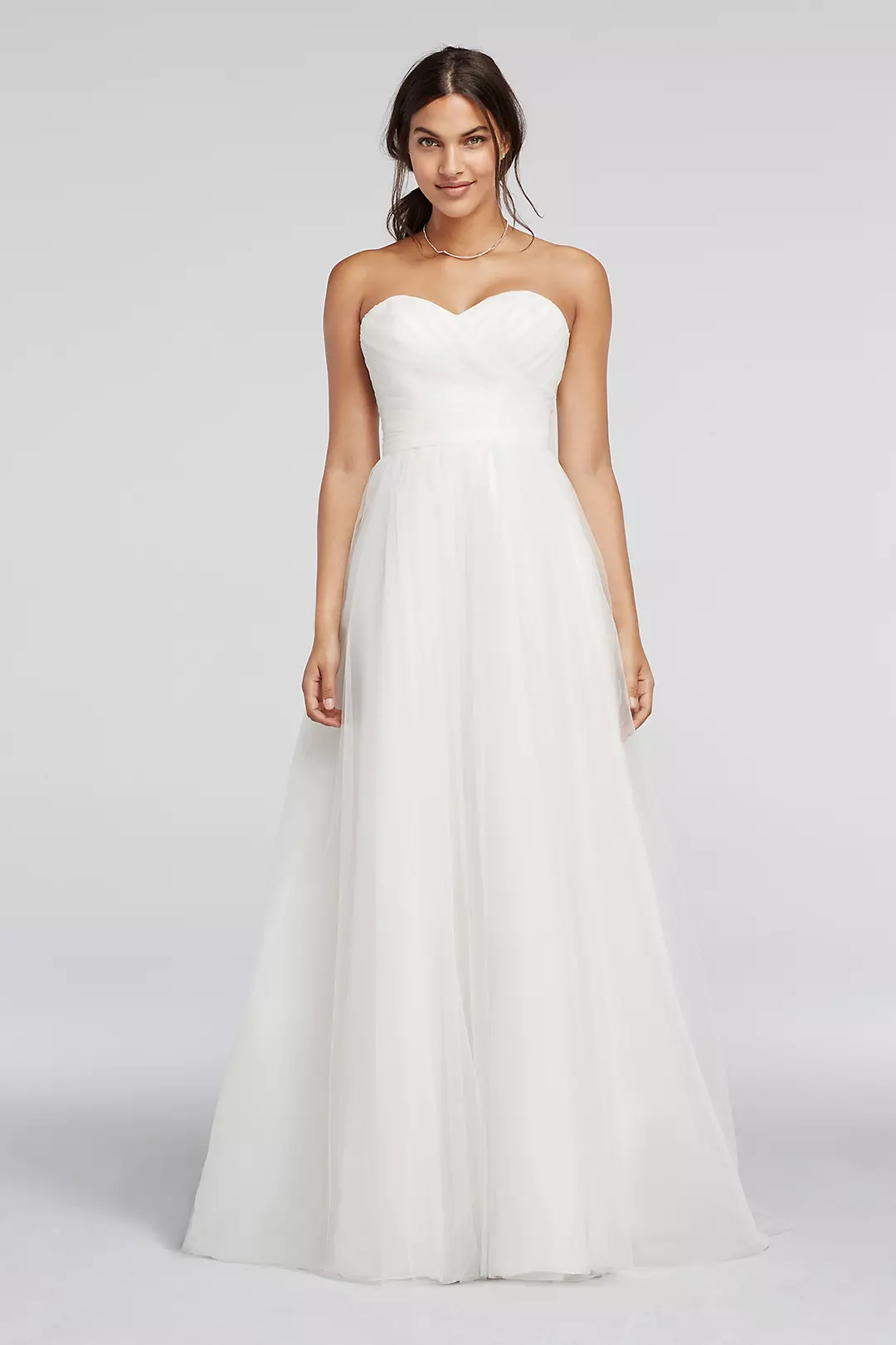 As-Is Strapless Sweetheart Tulle Wedding Dress Image