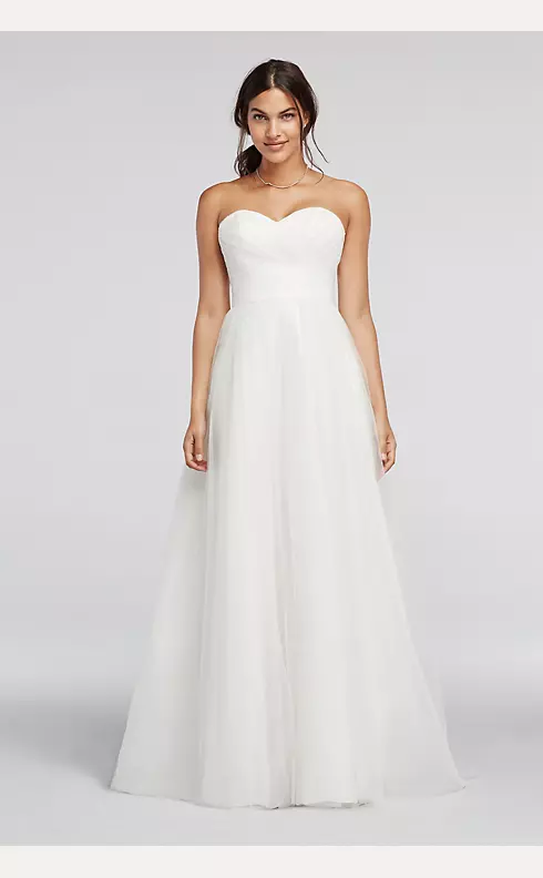 As-Is Strapless Sweetheart Tulle Wedding Dress Image 1