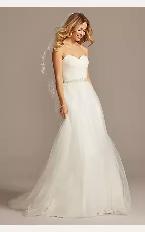 Strapless Sweetheart Tulle Wedding Dress Image 1