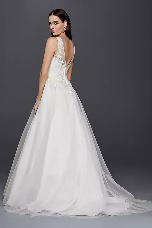 As-Is Wedding Dress with Illusion Lace Neckline Image 2