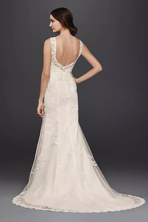 Tulle and Lace Wedding Dress with Tank Straps Image 2