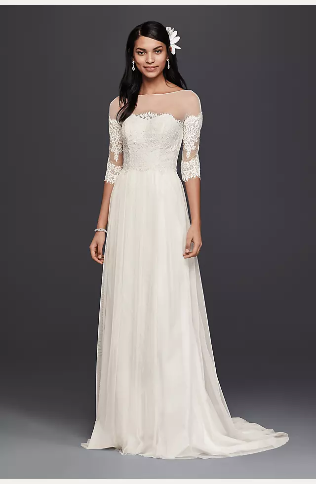 Wedding Dress with Lace Sleeves  Image