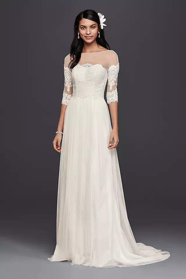 Wedding Dress with Lace Sleeves  Image