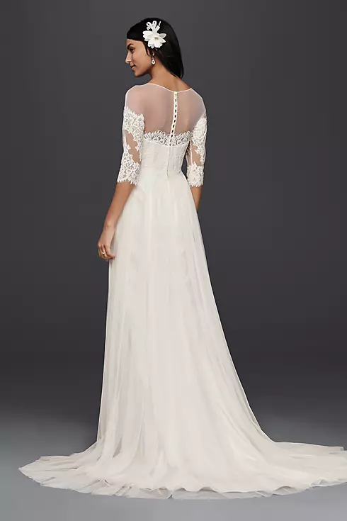 As-Is Wedding Dress with Lace Sleeves Image 2