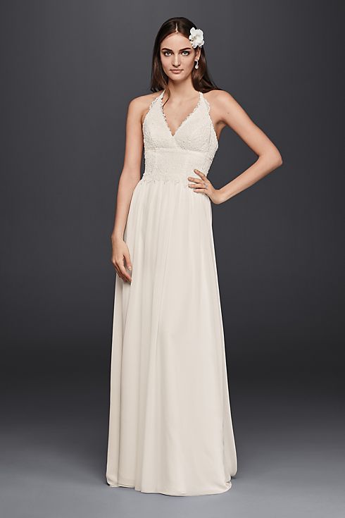 As-Is Lace Halter Wedding Dress Image 5