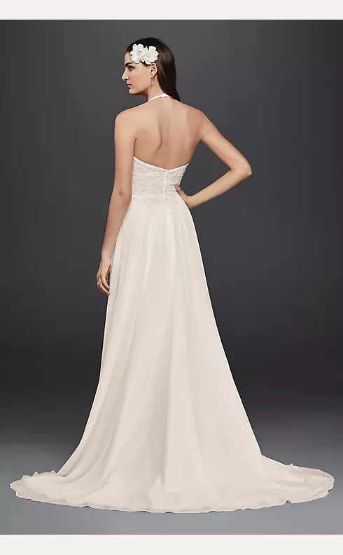 Lace Halter Wedding Dress Image 2