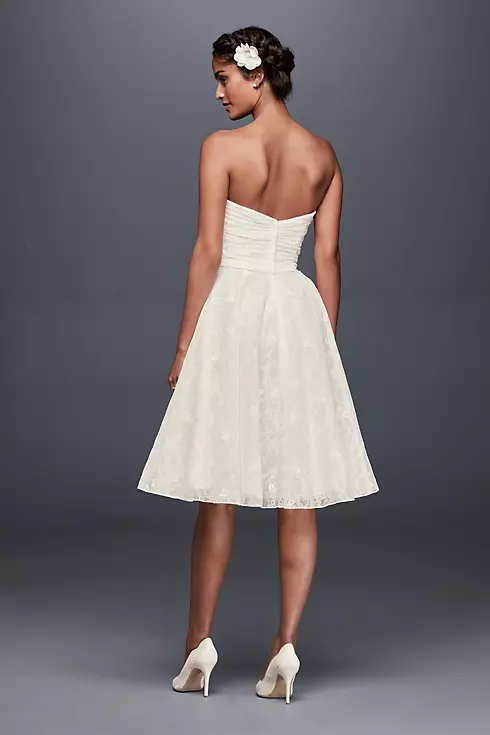 Strapless Lace Plus Size Short Wedding Dress Image 2