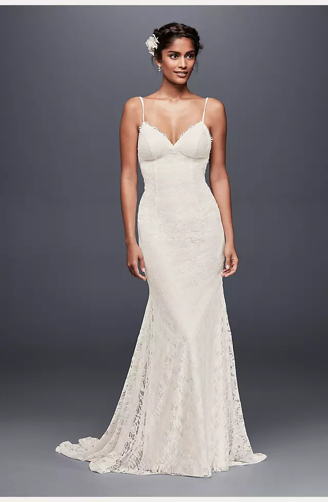 Low- Back Soft Lace Wedding Dress Image