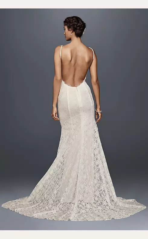As-Is Soft Lace Wedding Dress with Low Back Image 2