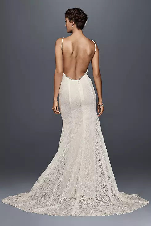 As-Is Soft Lace Wedding Dress with Low Back Image 2