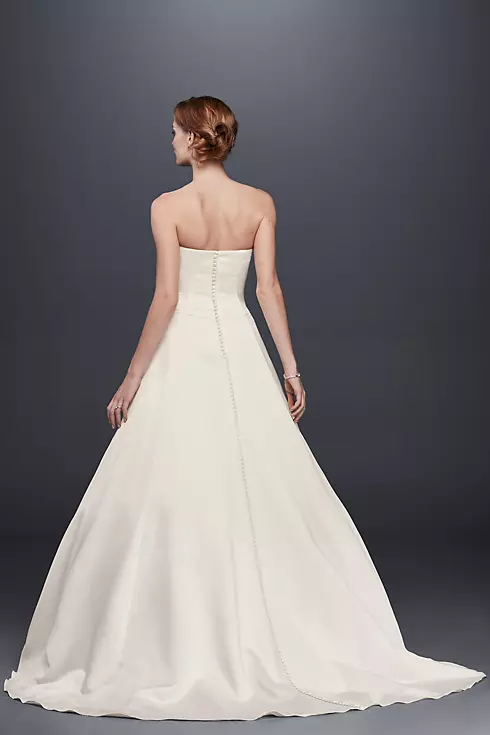 Satin Sweetheart Ball Gown with Button Back  Image 2