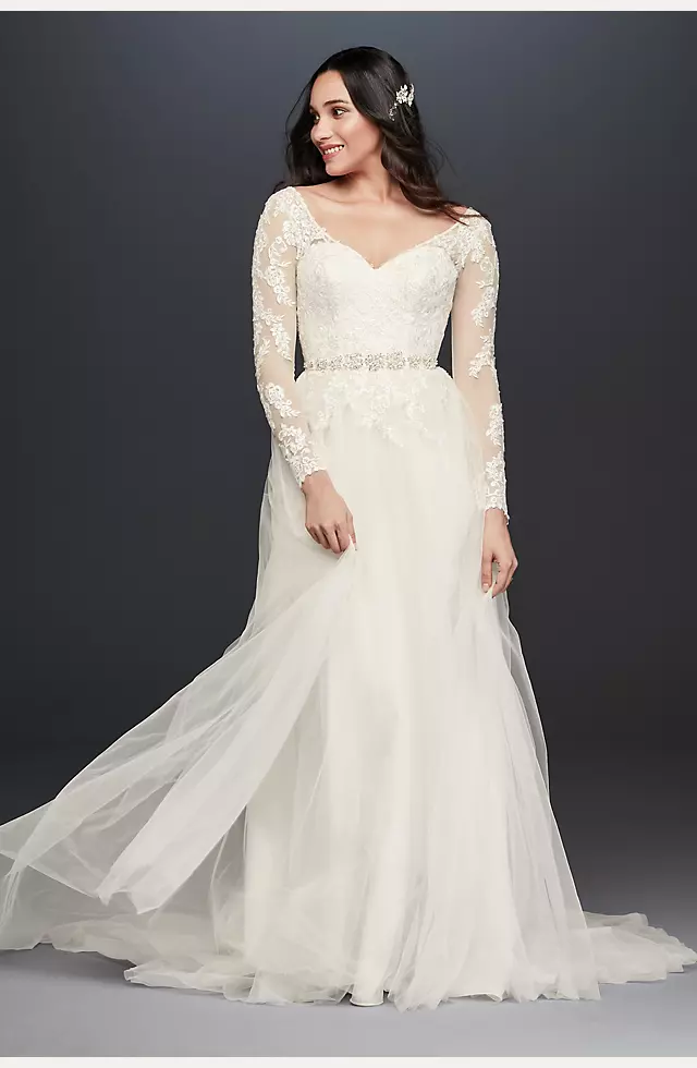 Long Sleeve Wedding Dress With Low Back  Image