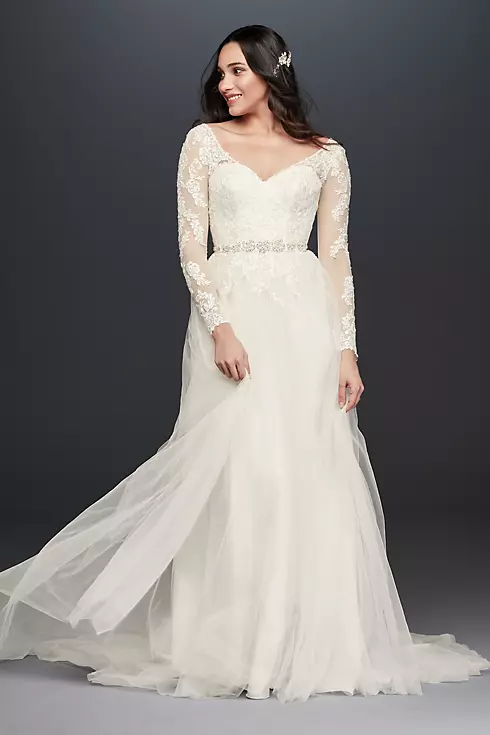 Long Sleeve Wedding Dress With Low Back  Image 1