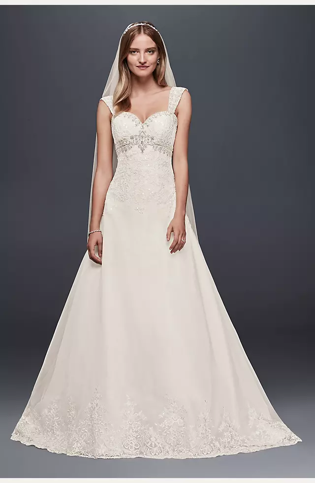 As-Is Organza Wedding Dress with Removable Straps Image