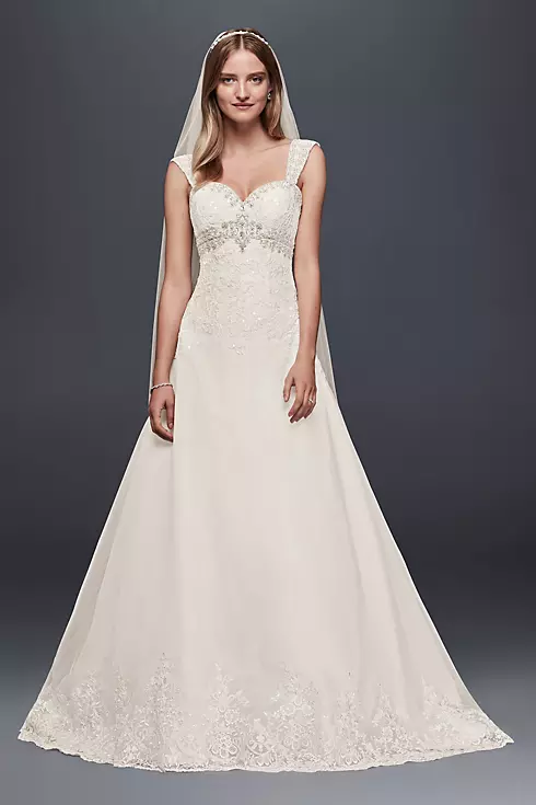 Organza Empire Wedding Dress with Removable Straps Image 1