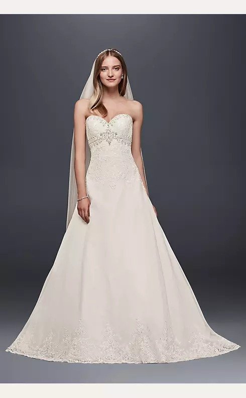 Organza Empire Wedding Dress with Removable Straps Image 2