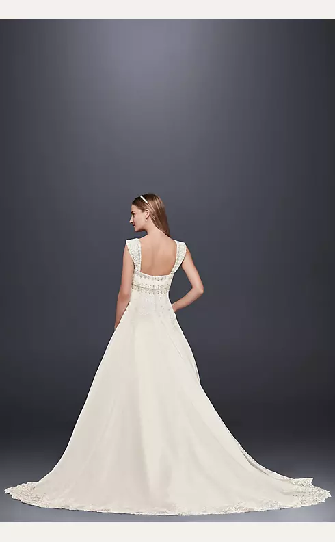 Organza Empire Wedding Dress with Removable Straps Image 3