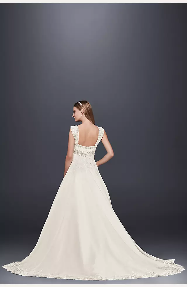 Organza Empire Wedding Dress with Removable Straps Image 3