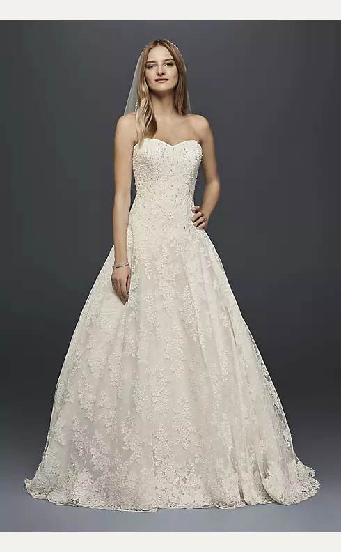 Allover Beaded Ball Gown Wedding Dress Image 1