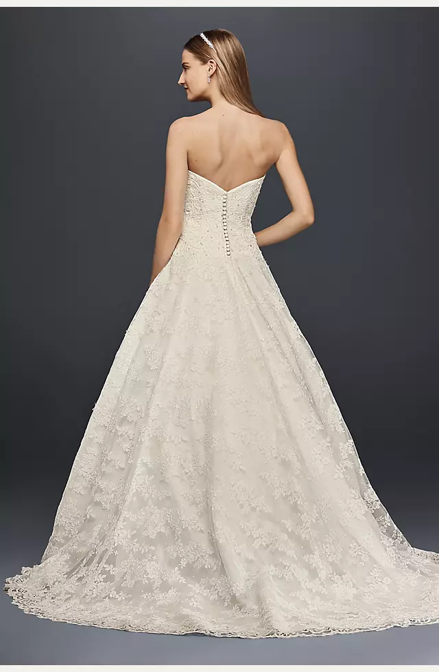 Allover Beaded Ball Gown Wedding Dress Image 2