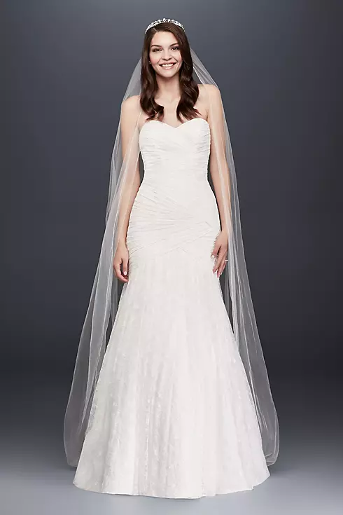 As-Is Allover Lace Petite Mermaid Wedding Dress Image 1