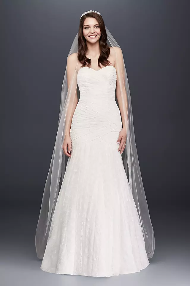 As-Is Allover Lace Petite Mermaid Wedding Dress Image