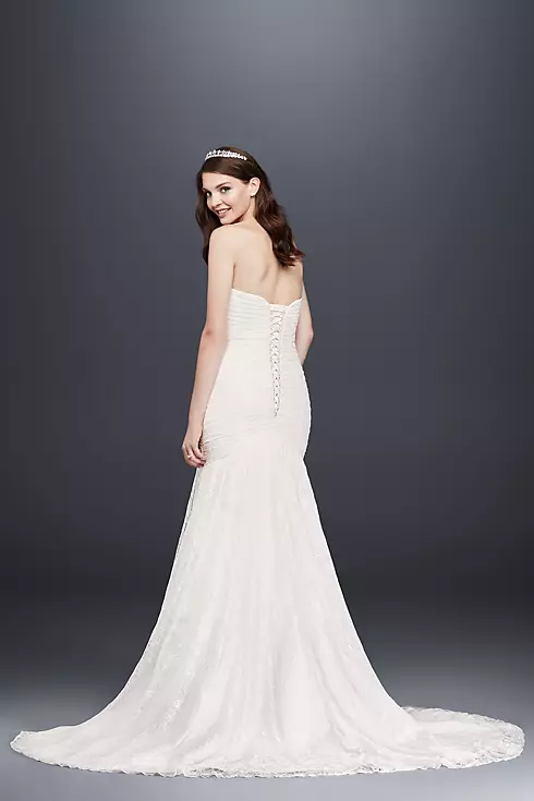 As-Is Allover Lace Petite Mermaid Wedding Dress Image 2