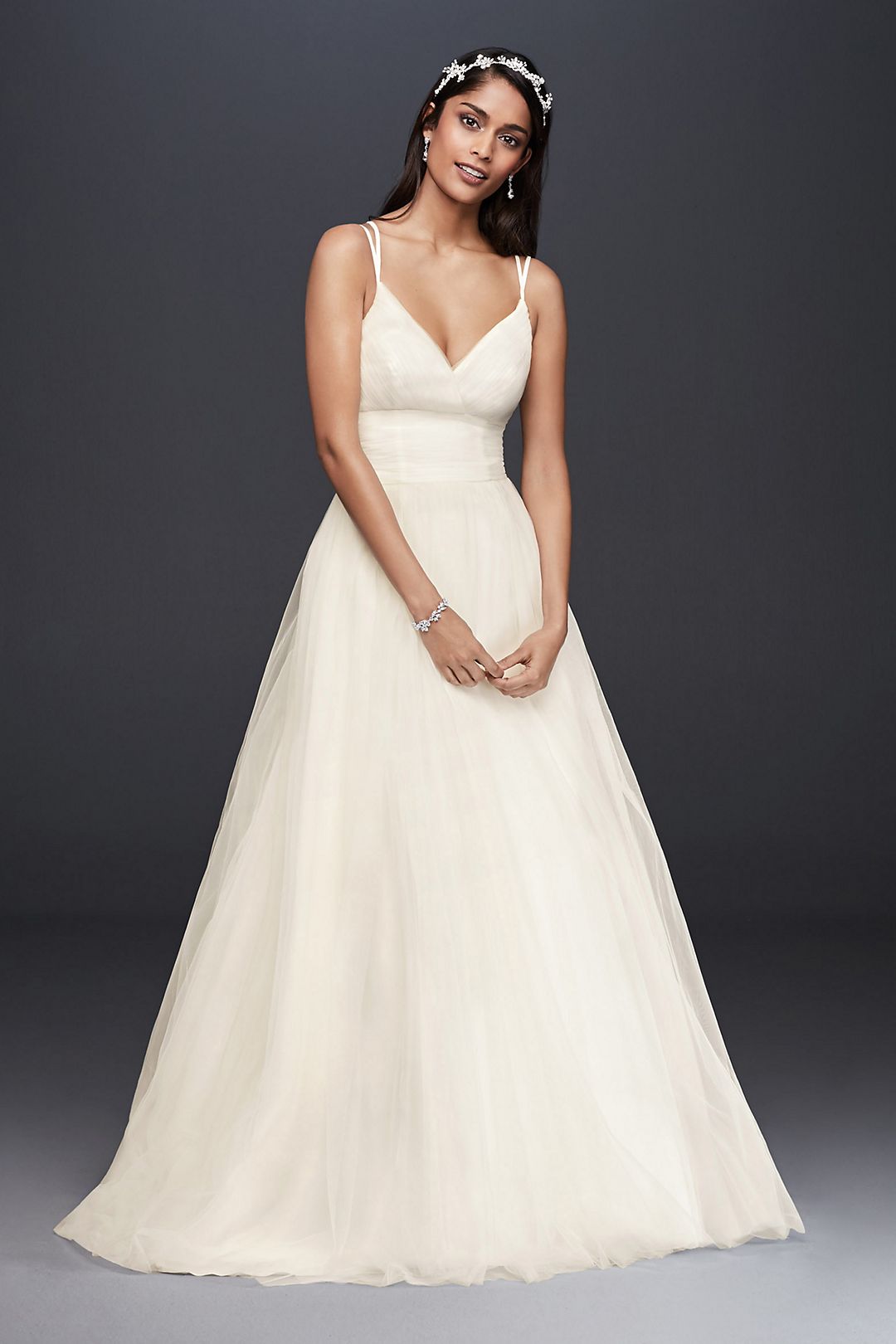As Is Pleated Tulle Ball Gown Wedding Dress Image 4