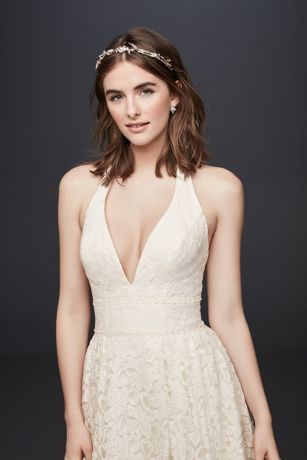 Ivory Lace Halter Dresses