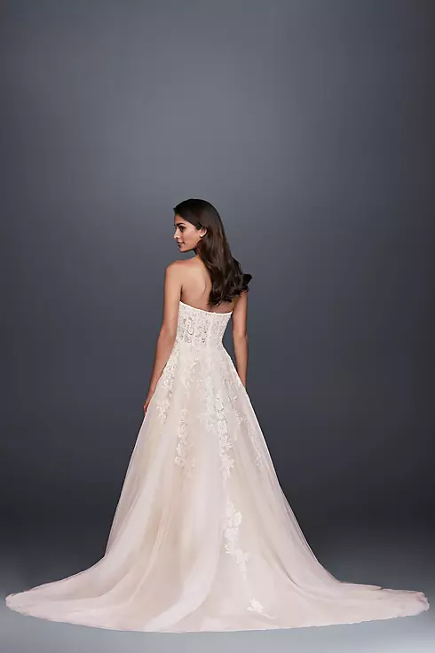 As-Is Sheer Lace and Tulle Ball Gown Wedding Dress Image 2