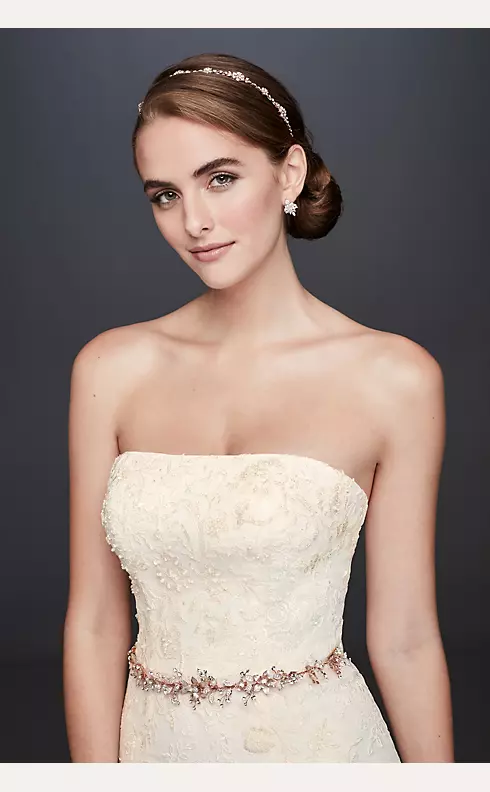 As-Is Lace-Appliqued Tulle A-Line Wedding Dress  Image 3