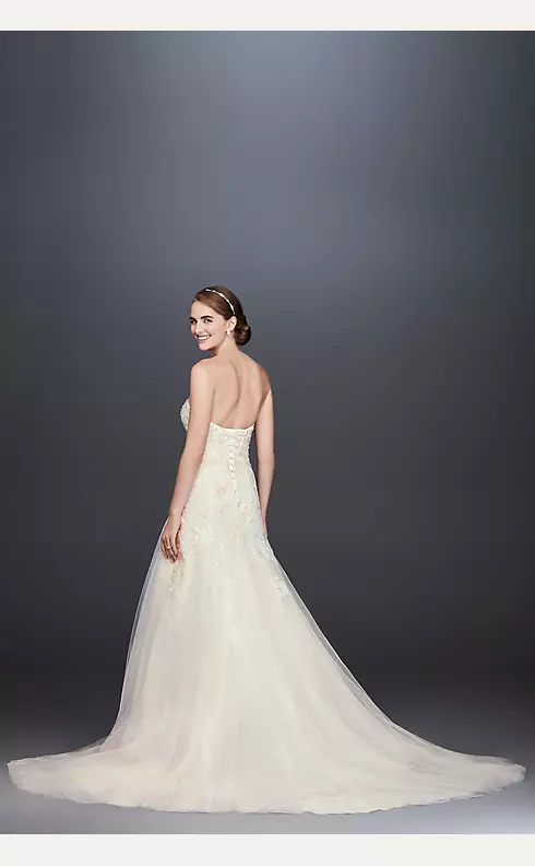 As-Is Lace-Appliqued Tulle A-Line Wedding Dress  Image 2