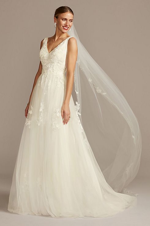 As Is Tulle V-Neck Ball Gown Wedding Dress Image 6