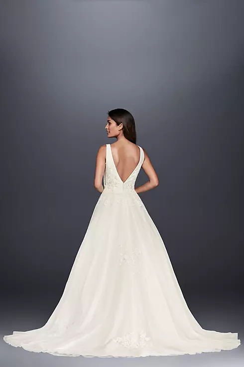 As-Is Mikado V-Neck Ball Gown Wedding Dress Image 2