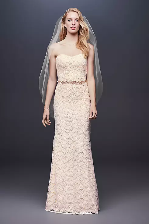 As-Is Guipure Lace Sheath Wedding Dress Image 1