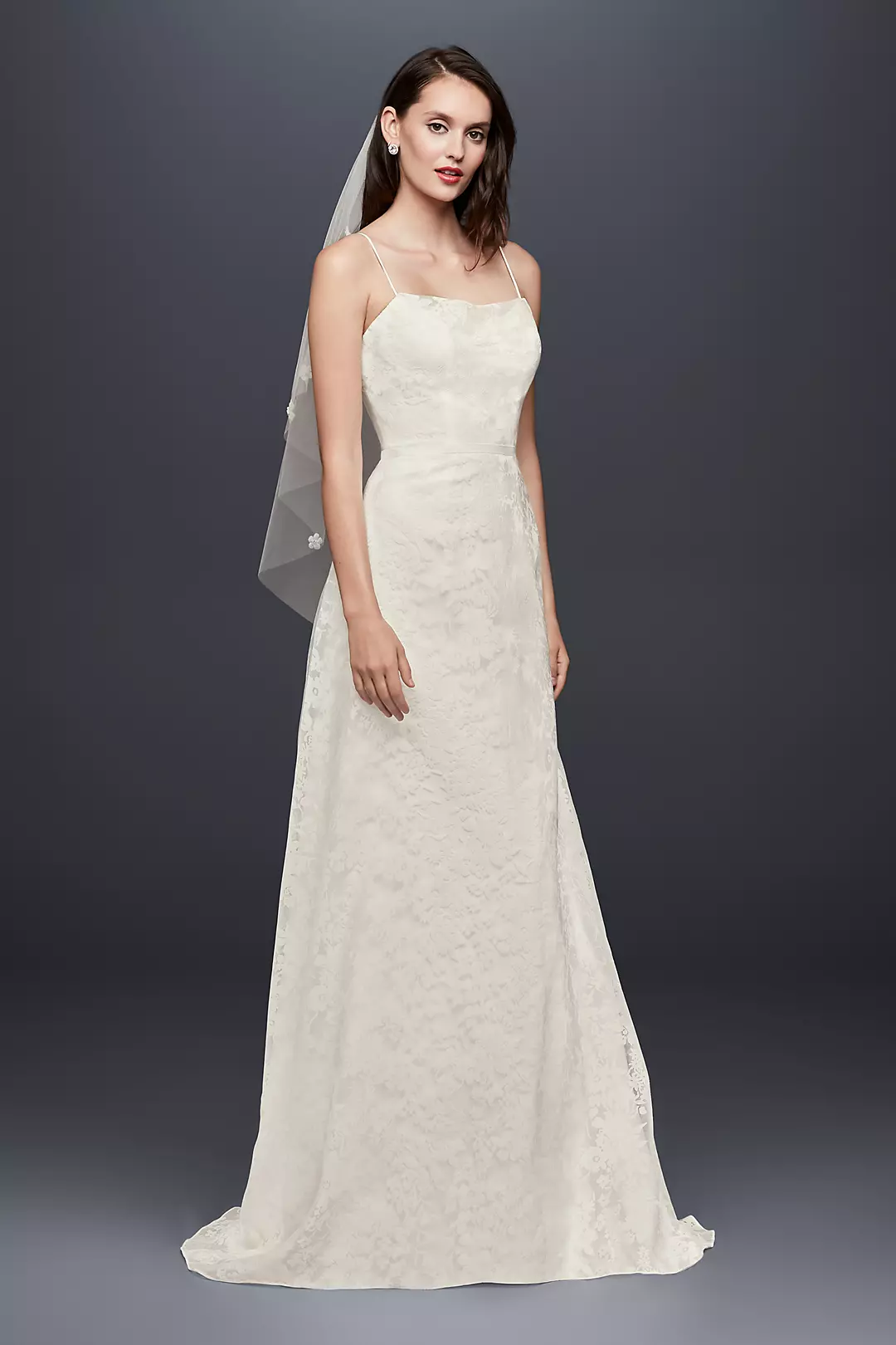 Burnout Floral Organza A-Line Wedding Dress  Image