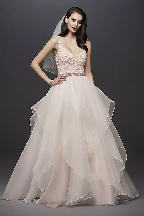 As-Is Garza Ball Gown Wedding Dress with Straps Image 1