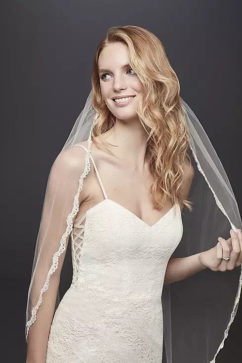 As-Is Allover Lace Tank Sheath Wedding Dress Image 3